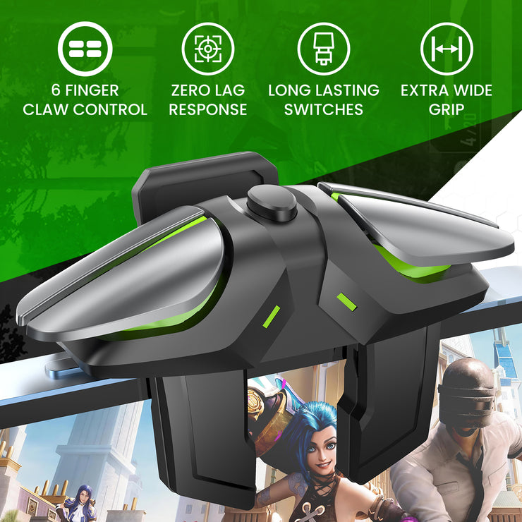 SpinBot BattleMods Argo 4 Buttons Gaming Trigger | Get a Six Finger Claw Control