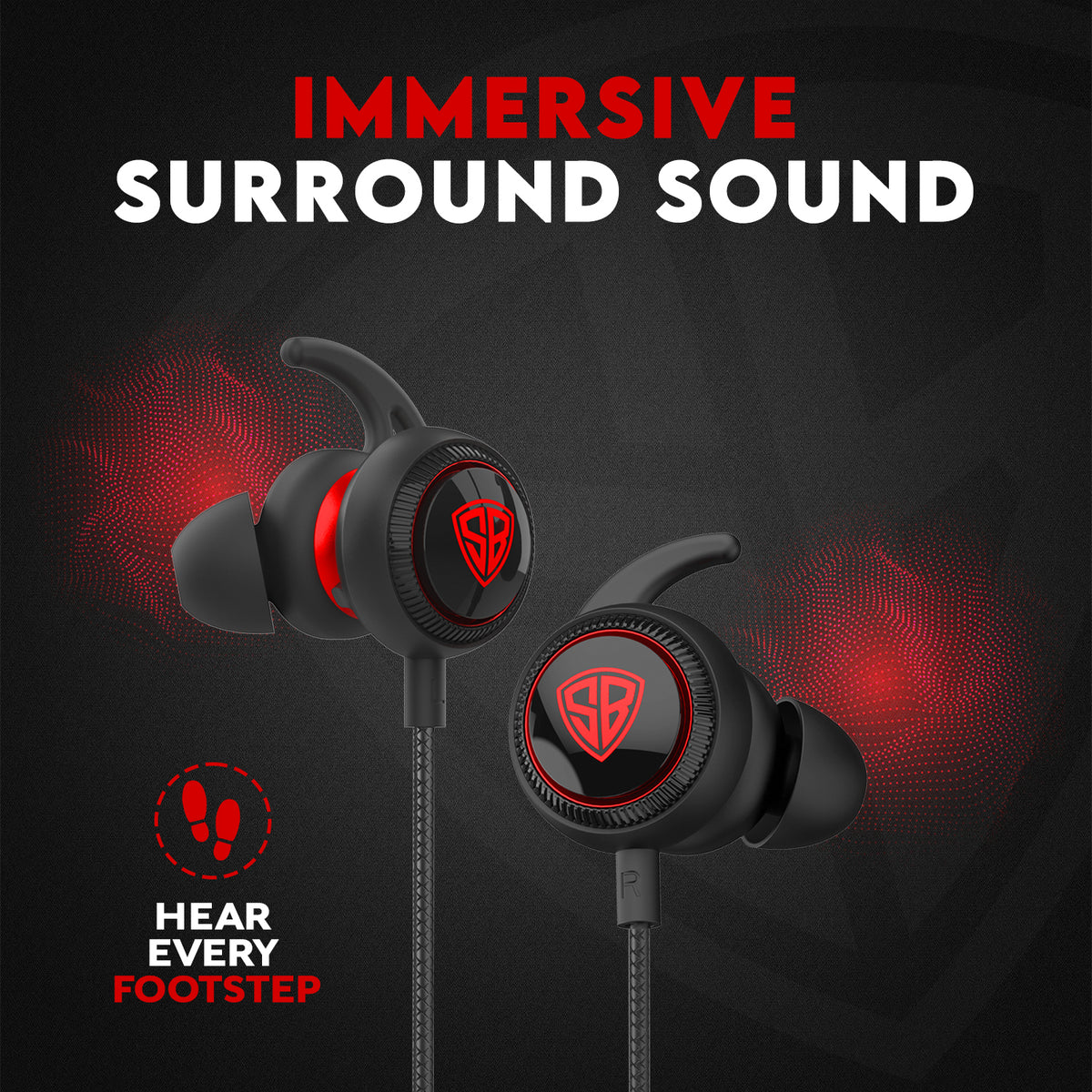 SpinBot BattleBudz C30 Type-C Wired Gaming Earphone with 12mm Gaming Driver