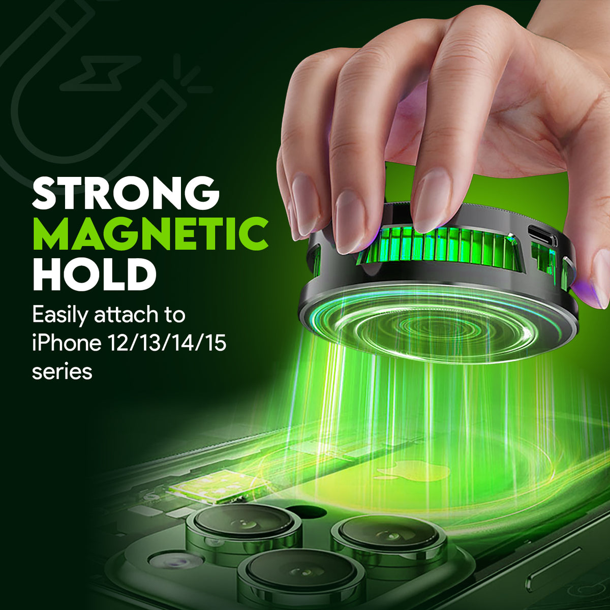 SpinBot IceDot Mag v1 Magnetic Semiconductor Mobile Phone Cooler with 15W  Freeze Cooling, Cooling Modes, Temperature Display for iPhone, iPad and 