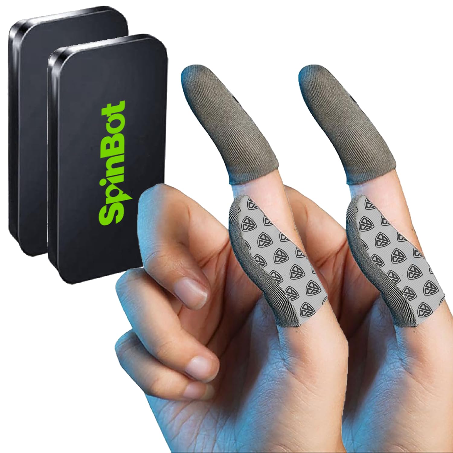 SpinBot Silver-Cloth Thumb & Finger Sleeves for Pubg, Free Fire, COD M