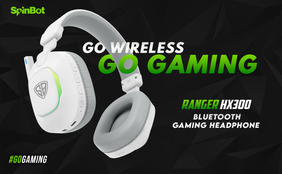 SpinBot Ranger HX300 Wireless Bluetooth Low Latency Gaming Headphones