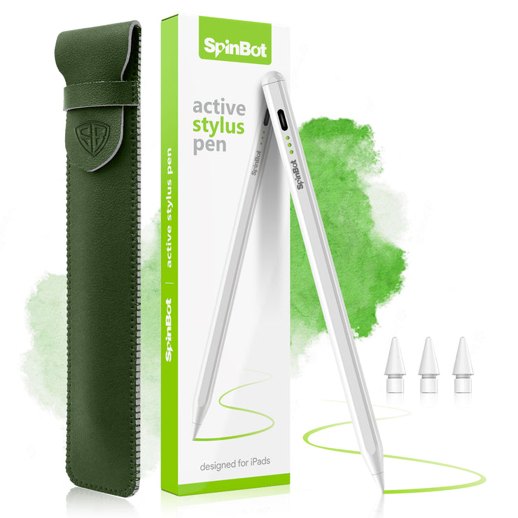 SpinBot 2nd Gen iPad Pencil with Palm Rejection, Tilt Sensor, Precise for Writing/Drawing