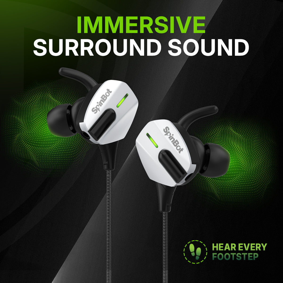 SpinBot BattleBudz G10 Type-C Wired Gaming Earphones with Detachable Boom Mic | 10mm Drivers | Inline Controls | Dedicated Mic Mute Button | Lightweight Gaming Earbuds for BGMI, Free Fire & Mobile Gaming