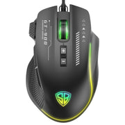 SpinBot Clutch GT900 with 7200 DPI Gaming Sensor |8 Programmable Buttons | RGB Wired Optical Gaming Mouse (Black)