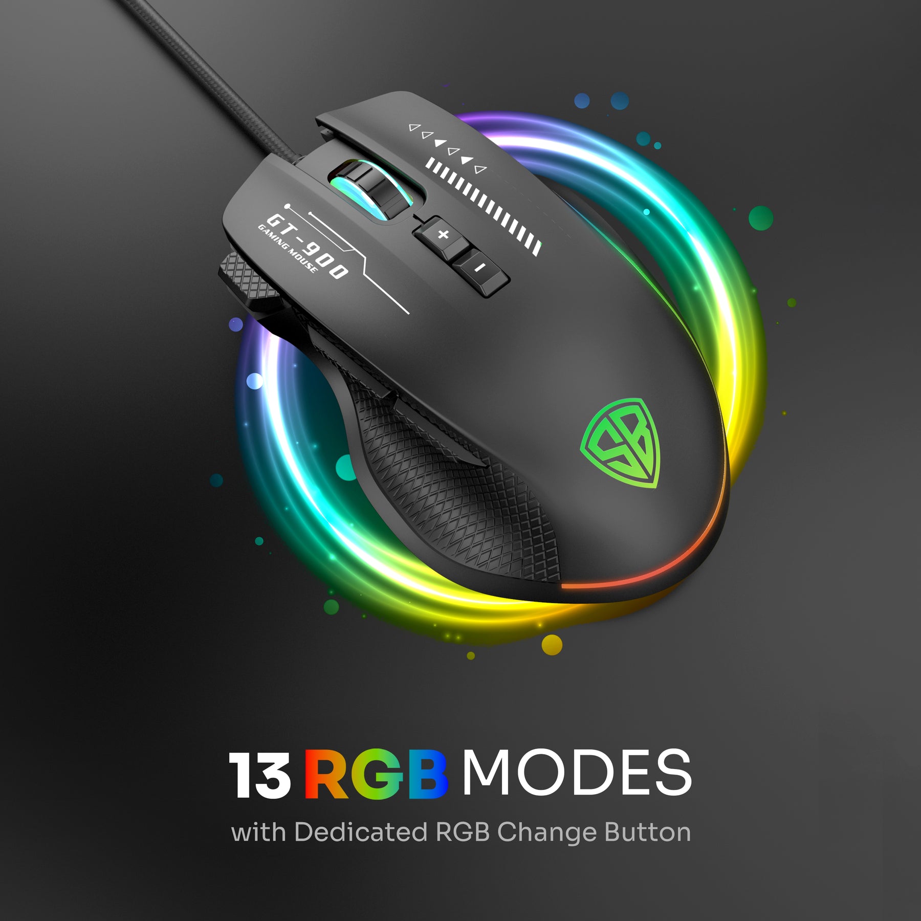 SpinBot Clutch GT900 with 7200 DPI Gaming Sensor |8 Programmable Butto