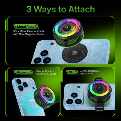 SpinBot IceDot Mag v2 Magnetic Mobile Phone Cooler with 20W Freeze Cooling | Larger Cooling Area | Overclock Cooling