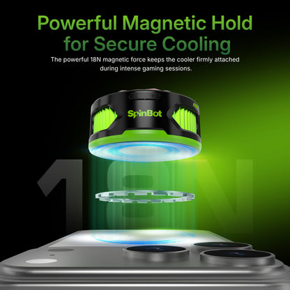 SpinBot IceDot Mag v2 Charge Magnetic Mobile Phone Cooler with 20W Freeze Cooling | Pass-Through Charging | Larger Cooling Area | Overclock Cooling |