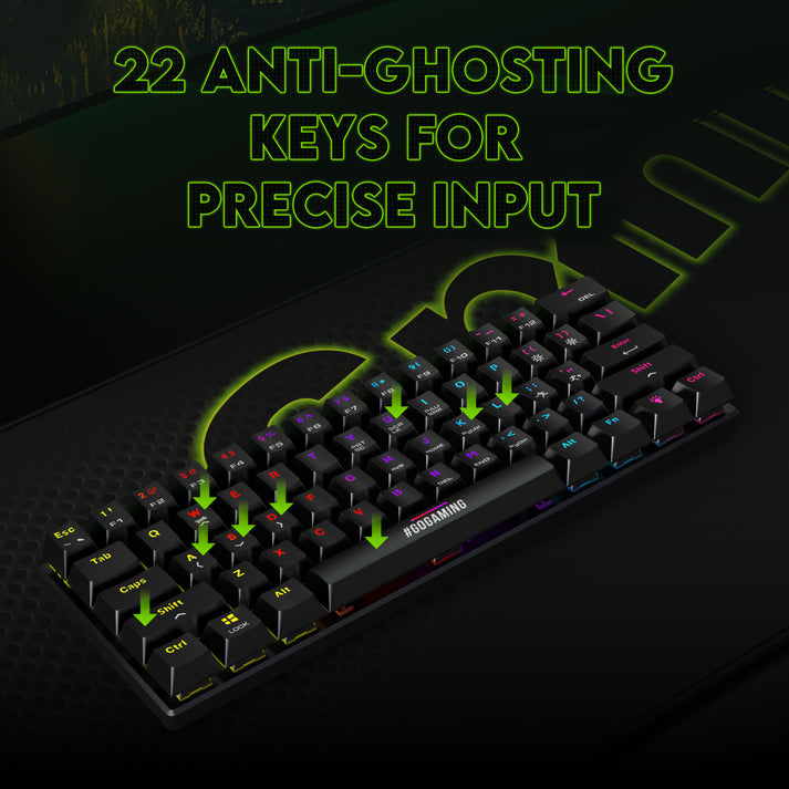 Programer Rage Keyboard SpinBot Rage MK61 Mechanical Keyboard - Ultra-Compact 60% Layout | Tac
