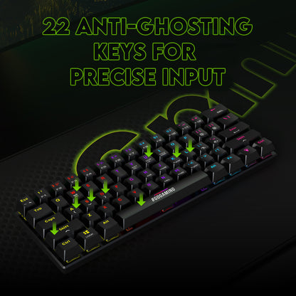 SpinBot Rage MK61 Mechanical Keyboard + Clutch GT500 Wired Gaming Mouse Combo