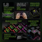 SpinBot Rage MK87 Mechanical Gaming Keyboard - Linear Red Switch | Compact 87-Key TKL Design | Vibrant Multicolor RGB Lighting | 26-Key Anti-Ghosting | Durable ABS Build | Plug & Play USB