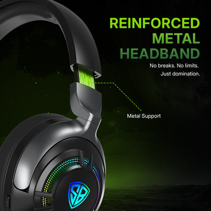 SpinBot Ranger HX700 Tri-Mode Wireless Headphones with ANC & RGB | 20ms Low Latency