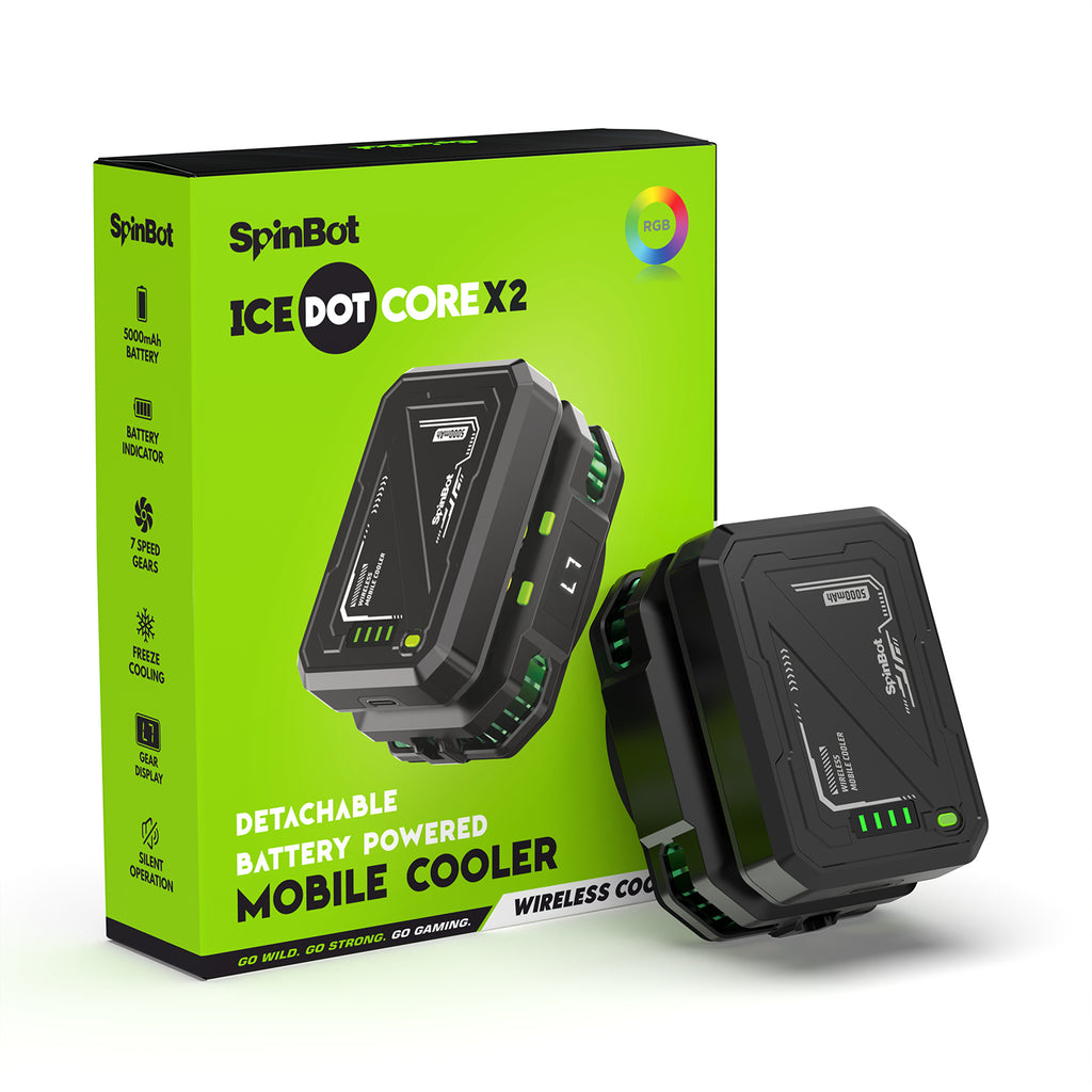 SpinBot IceDot Core X2 Magnetic Wired Wireless Mobile Cooler Coo - Main Image