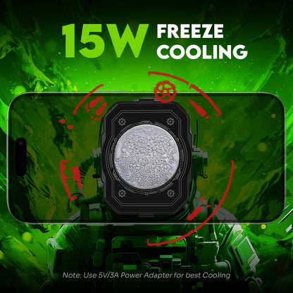 SpinBot IceDot Core X2 Magnetic Wired & Wireless Mobile Cooler | 7 Cooling Modes with 5000mAh Detachable Battery | Ultra-Quiet 42dB High-Speed 6000 RPM Fan | 15W Turbo Cooling