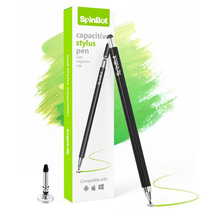 SpinBot Capacitive Stylus Pen for Touch Screens Devices, Fine Point, L