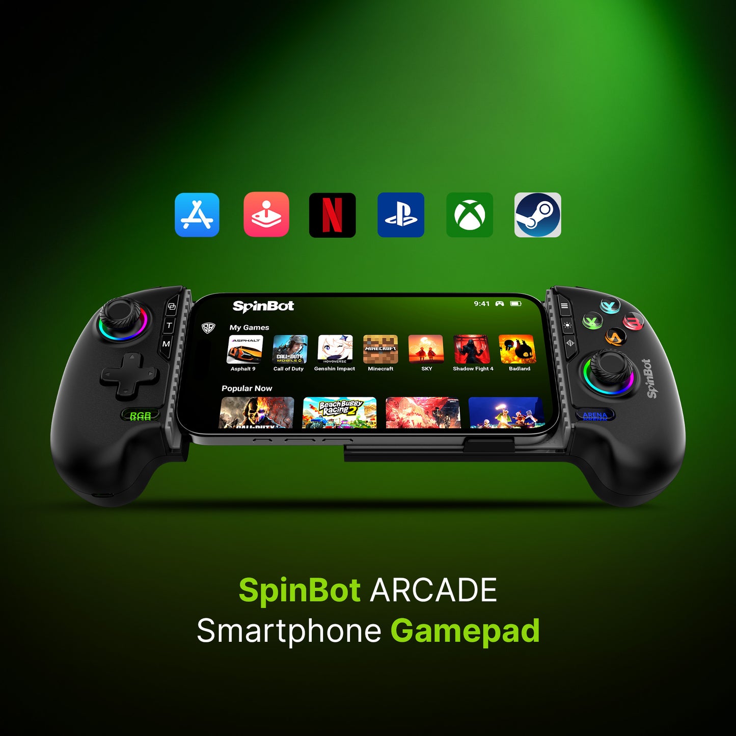 SpinBot Arcade Smartphone Gamepad