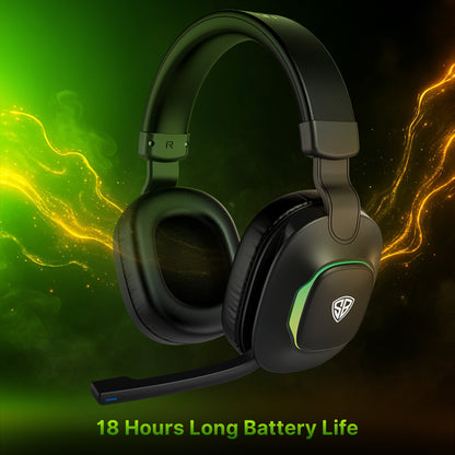 SpinBot Ranger HX300 Wireless Bluetooth Low Latency Gaming Headphones (Black)