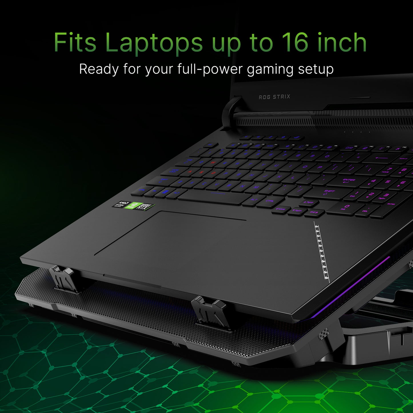 SpinBot Airflow X10 Laptop Cooling Pad with Dual Fans | Low Noise 30dB | 4-Level Adjustable Stand | 2 USB Ports with Speed Control.