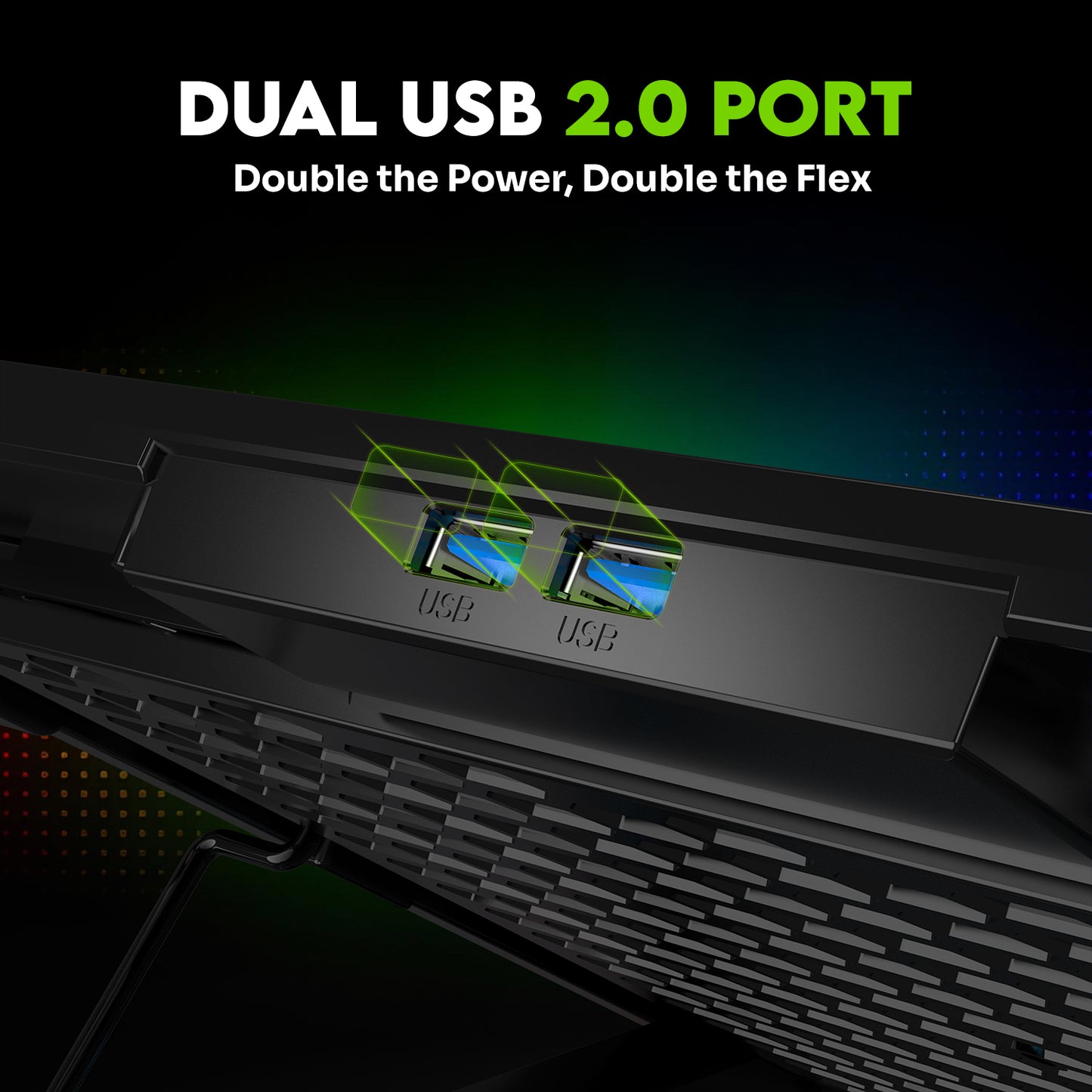 SpinBot AirFlow X20 |6 Fans|RGB Lights|6 Speed Level|Metal Body| 6 Fan Ergonomic Cooling Pad with Adjustable Height