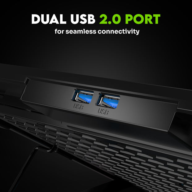 SpinBot AirFlow X20 |6 Fans|RGB Lights|6 Speed Level|Metal Body| 6 Fan Ergonomic Cooling Pad with Adjustable Height