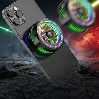 SpinBot IceDot Mag v1 Magnetic Semiconductor Mobile Phone Cooler with 15W Freeze Cooling, 3 Cooling Modes, Temperature Display for iPhone, iPad and Android Smartphones (Black)