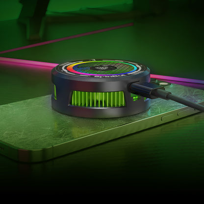 SpinBot IceDot Mag v1 Magnetic Semiconductor Mobile Phone Cooler with 15W Freeze Cooling, 3 Cooling Modes, Temperature Display for iPhone, iPad and Android Smartphones (Black)