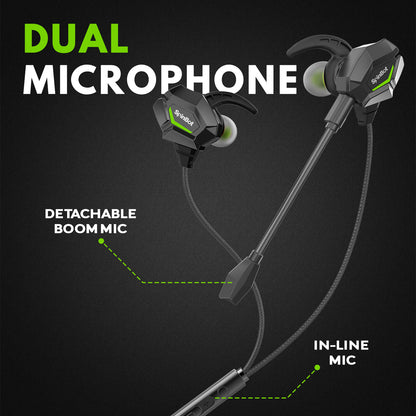 SpinBot BattleBudz W20 Wired Gaming Earphone with Boom Mic