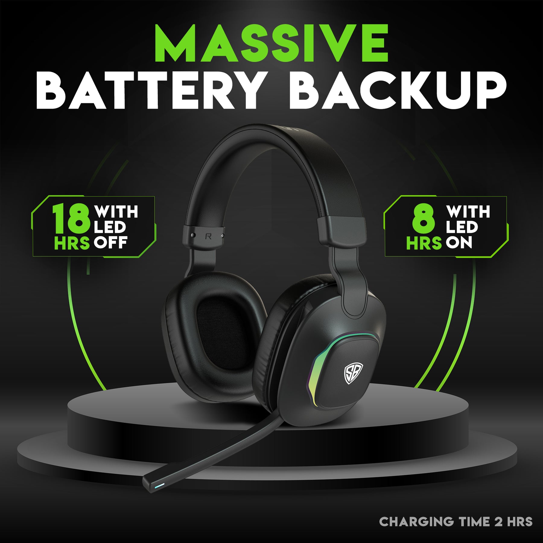 SpinBot Ranger HX300 Wireless Bluetooth Low Latency Gaming Headphones